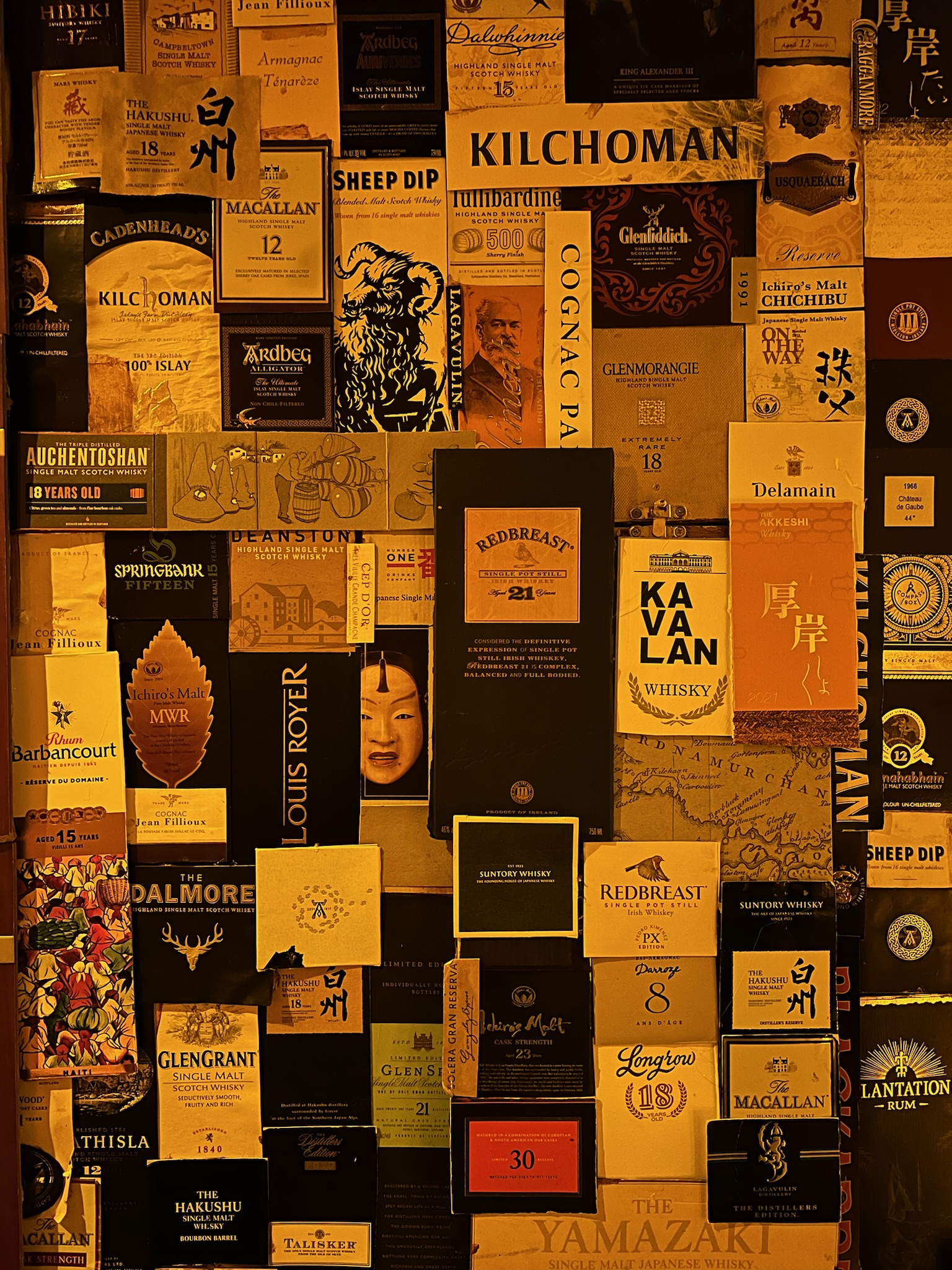 Whisky box collage 